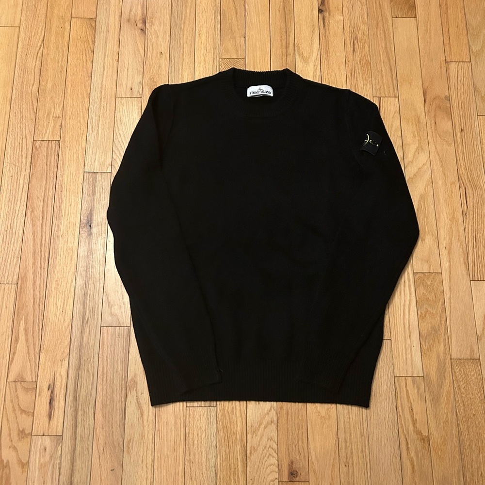 Stone Island Black Fuzzy Sweater